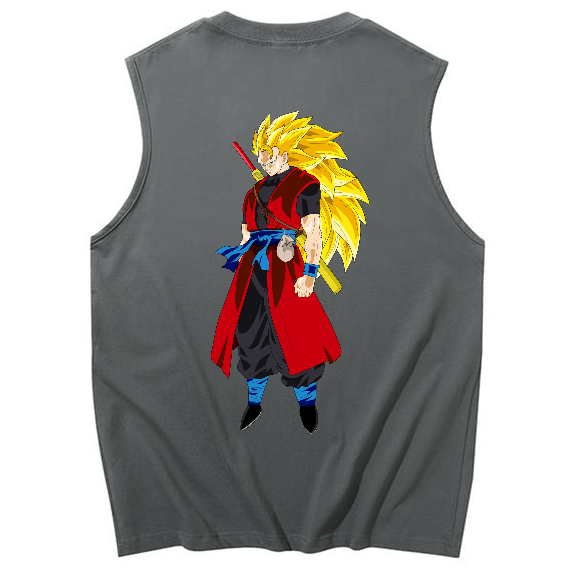 （画像用） ドラゴンボール トランクス（Torankusu）DRAGON BALL Trunks コットン100％タンクトップ（背面プリント）
